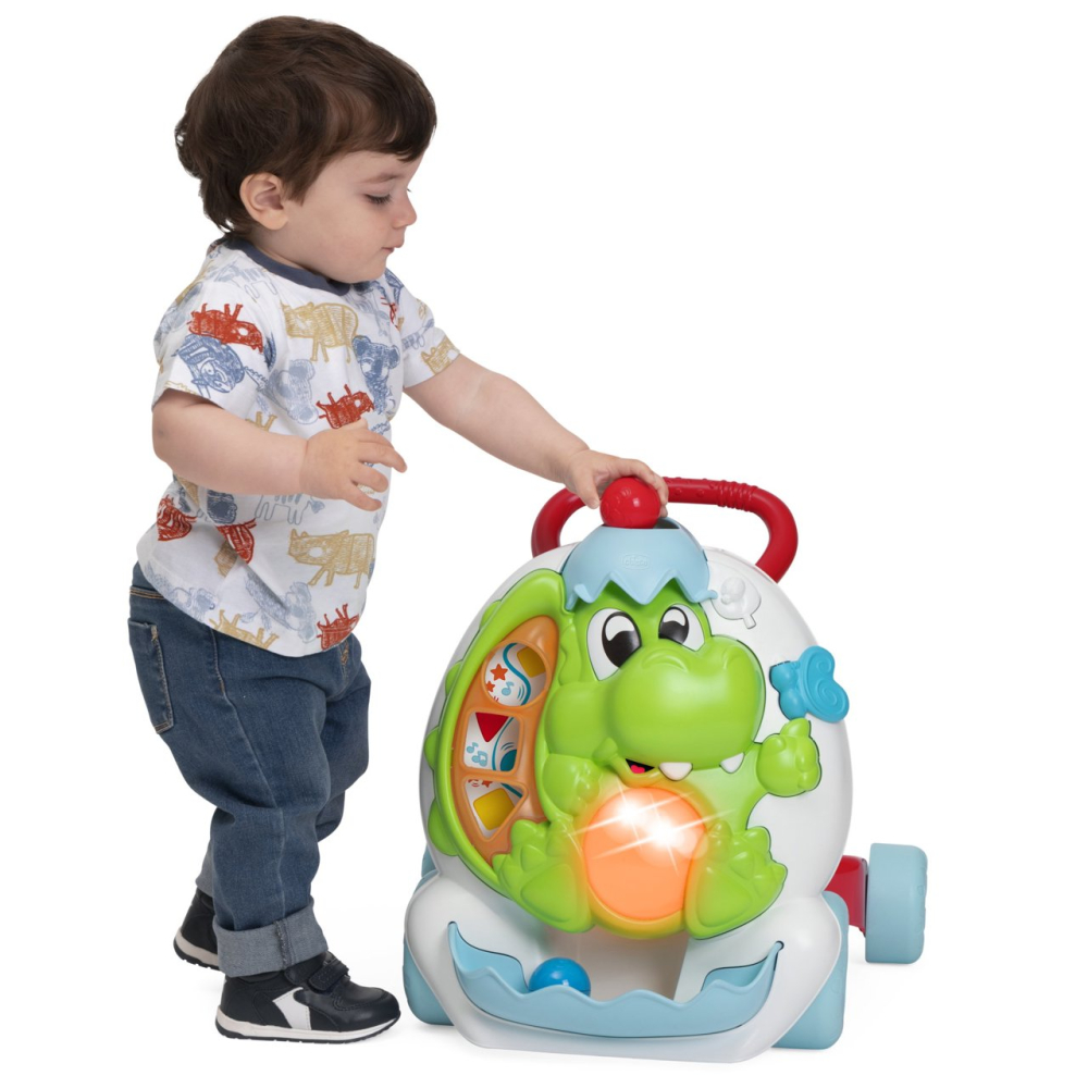 Jucarie Chicco 2 in 1, centru de activitati si antemergator Dinozaur, 9-24 luni [2]