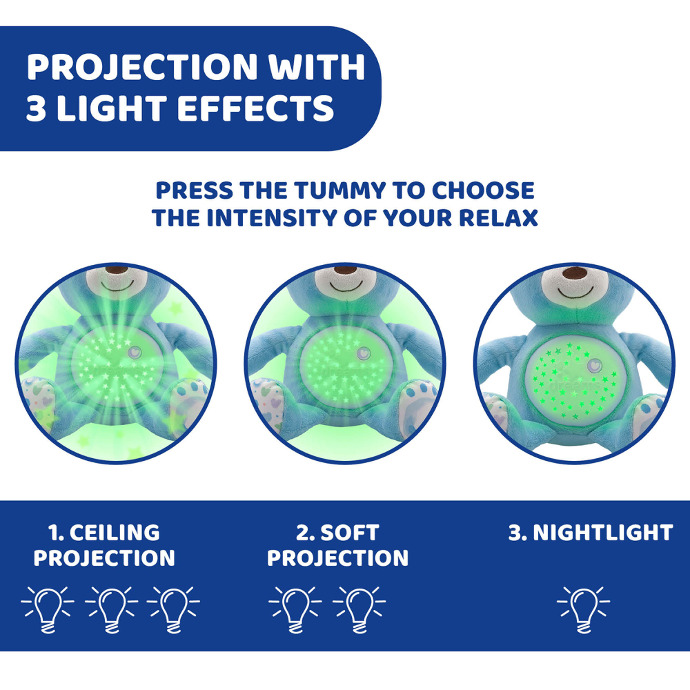 Jucarie cu proiectie Chicco Ursuletul bebelus, albastra, 0luni+ [13]
