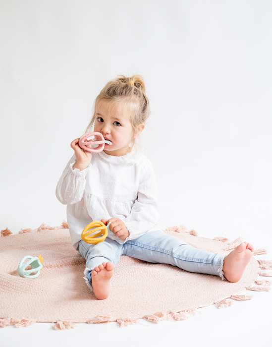 Jucărie senzorială pentru dentiție din silicon, “Fresh Fruit” - Mint [2]