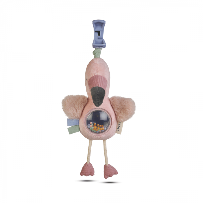 Jucarie zornaitoare din plus, agatatoare, design "Jungle Party" Flamingo [2]