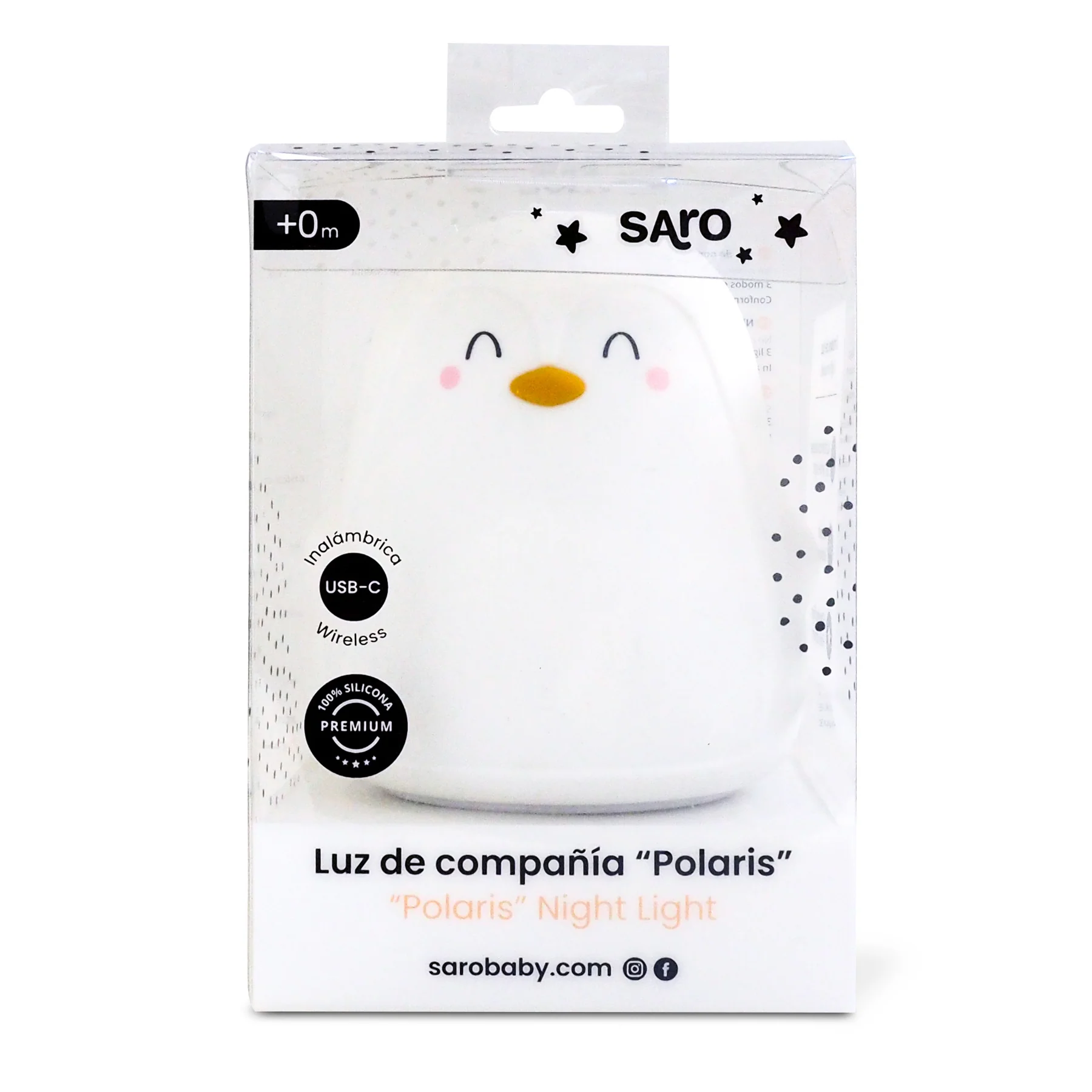 Lampa de veghe din silicon premium, diverse lumini, USB tip C, Led, Polaris, alb [8]