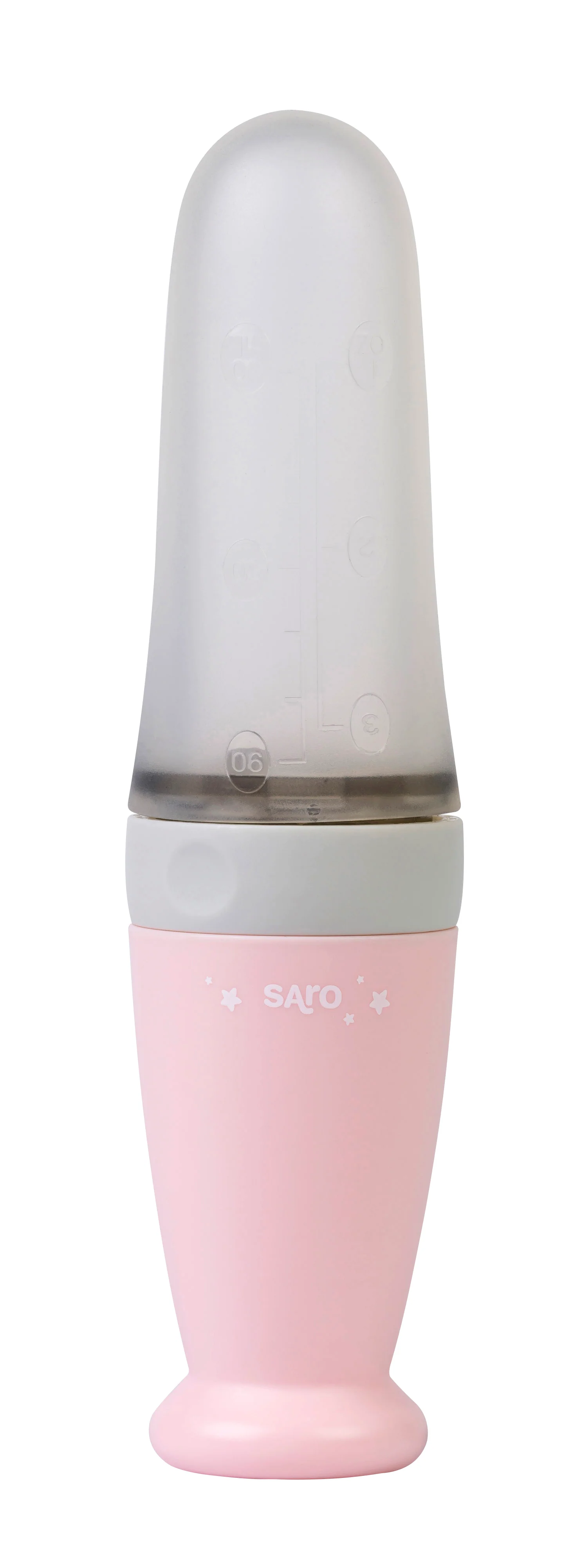 Linguriță cu rezervor pentru bebeluși – silicon alimentar, fără BPA, 90 ml – Roz [2]