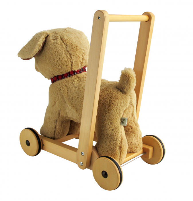 Little Bird Told Me - Dexter Dog Walker, Push Along & Ride On Toy pentru copii de peste 1 an, Golden Labrador Caine Pufos pentru copii mici, Cadru robust din lemn, Scaun căptusit [9]