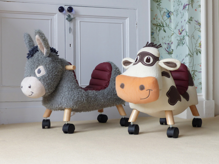 Little Bird Told Me - Magarusul Bojangles Ride On Animal Toy, pentru copii de peste 1 an, Cadru robust din lemn, Scaun căptusit [9]