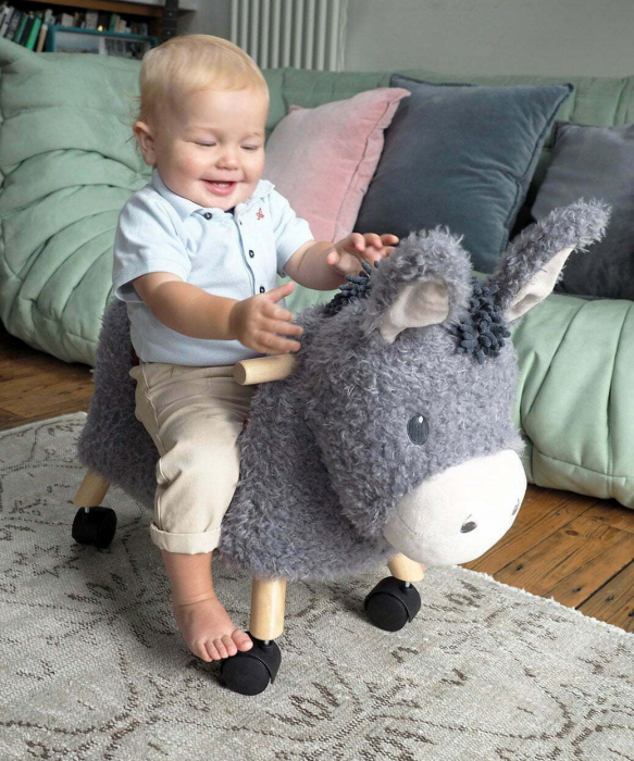 Little Bird Told Me - Magarusul Bojangles Ride On Animal Toy, pentru copii de peste 1 an, Cadru robust din lemn, Scaun căptusit [2]