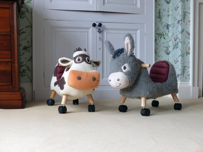 Little Bird Told Me - Magarusul Bojangles Ride On Animal Toy, pentru copii de peste 1 an, Cadru robust din lemn, Scaun căptusit [8]
