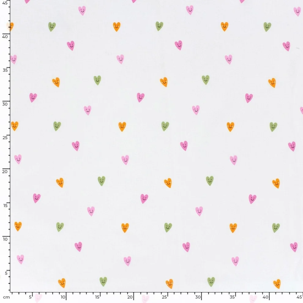 Magic Kids Set Husă Pilotă 100x135cm și Față de Pernă 40x60cm, 100% Bumbac Oeko-Tex, Imprimeu Inimi, Reversibil, pentru Pătuț 140x70cm [12]