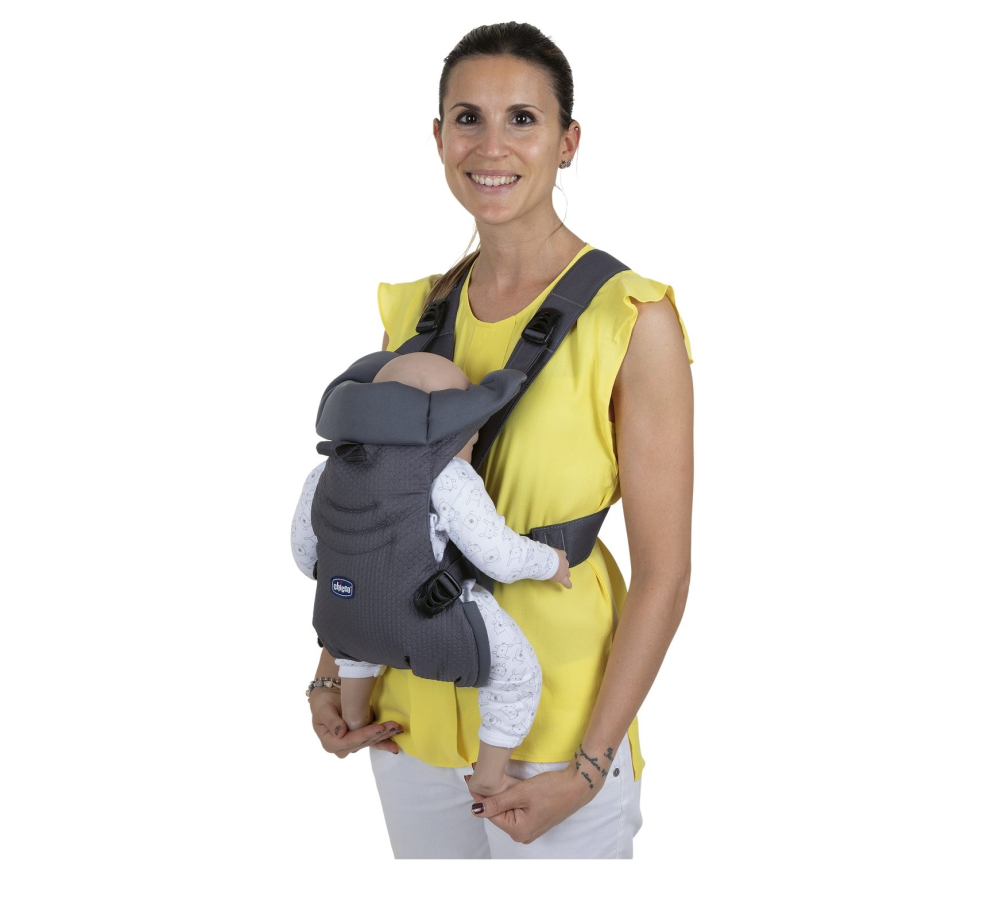 Marsupiu ergonomic Chicco Easy Fit, Moon Grey (Gri), 0luni+ [5]