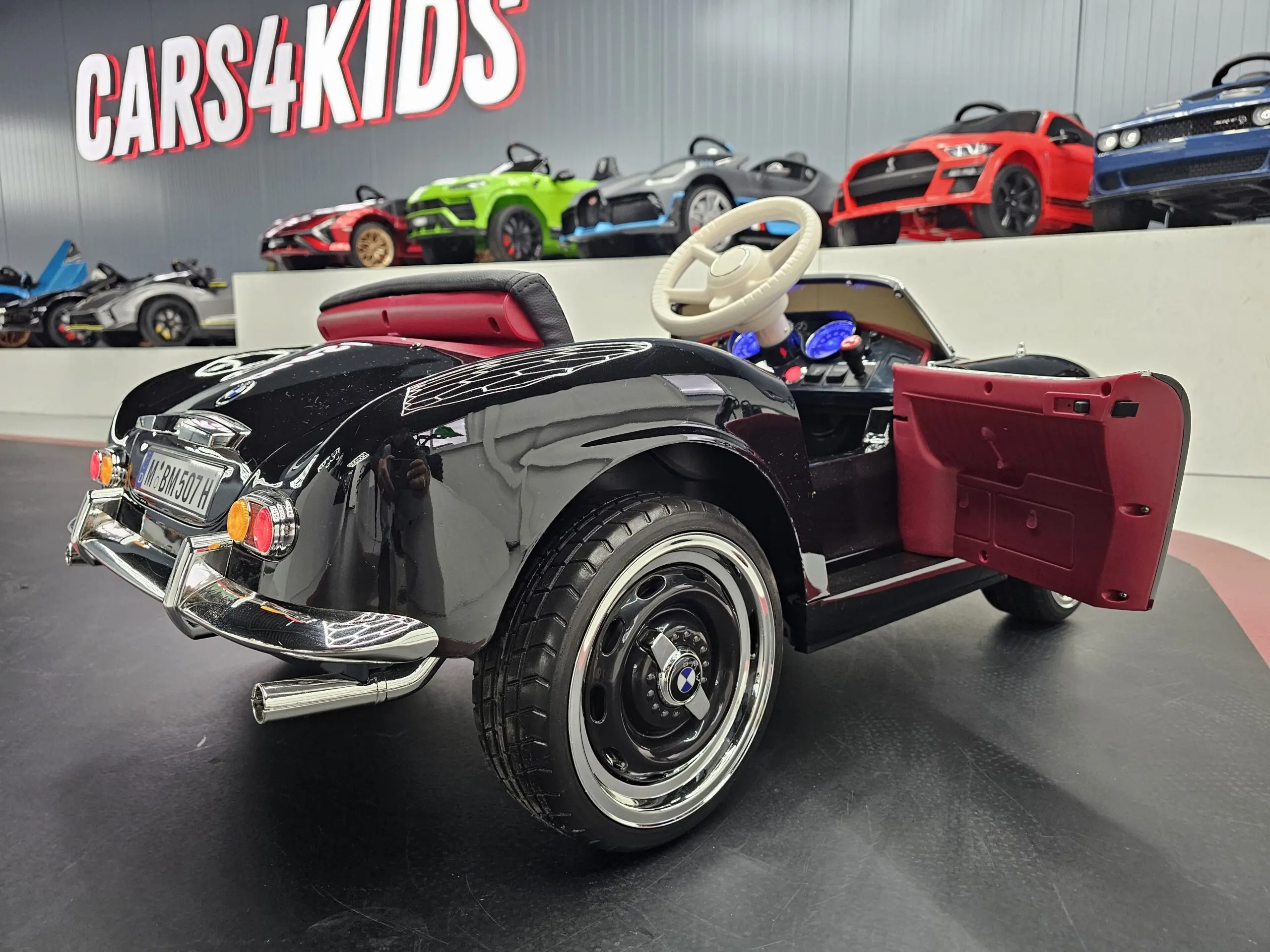 Mașină electrică BMW 507 12V Negru Metalic, Licență Oficială – Design Clasic, Telecomandă 2.4G [11]