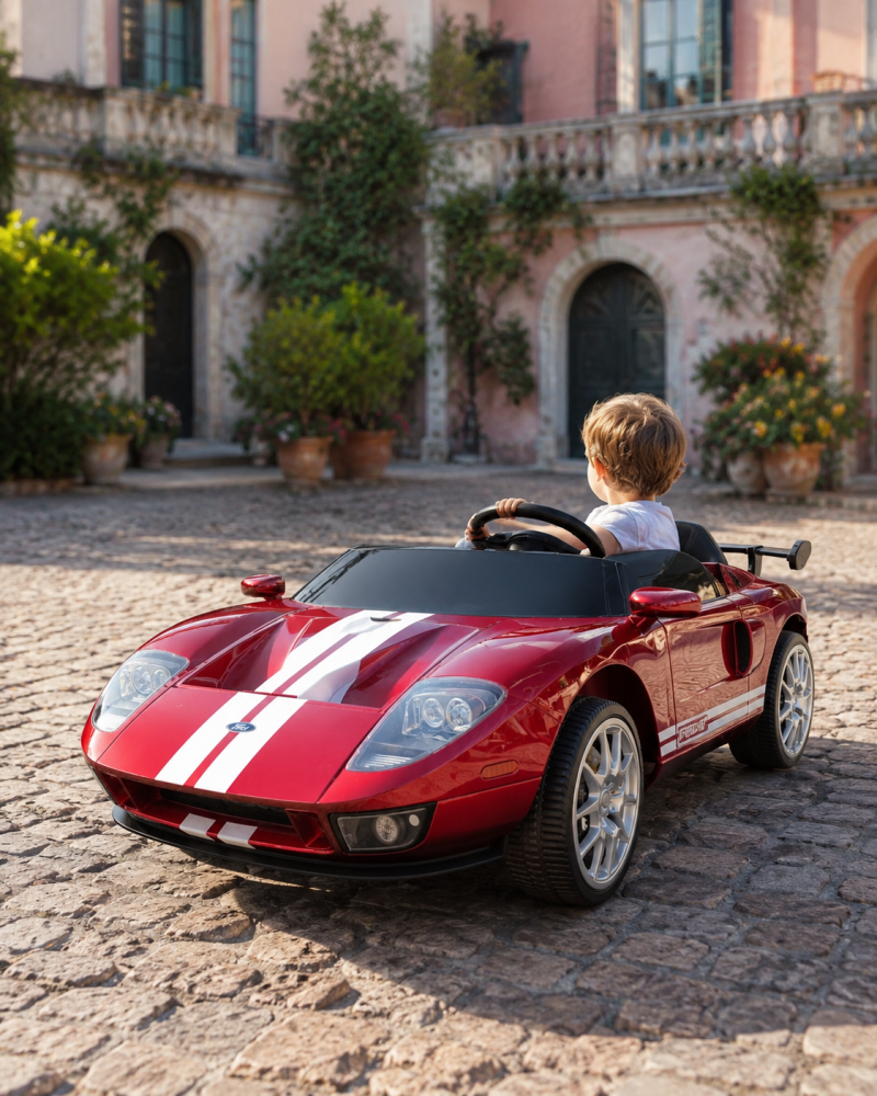 Mașină electrică Ford GT 24V Roșu Metalic, 2 Locuri, licență oficială – Telecomandă 2.4G, Uși Funcționale [3]
