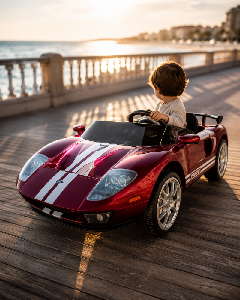 Mașină electrică Ford GT 24V Roșu Metalic, 2 Locuri, licență oficială – Telecomandă 2.4G, Uși Funcționale [2]