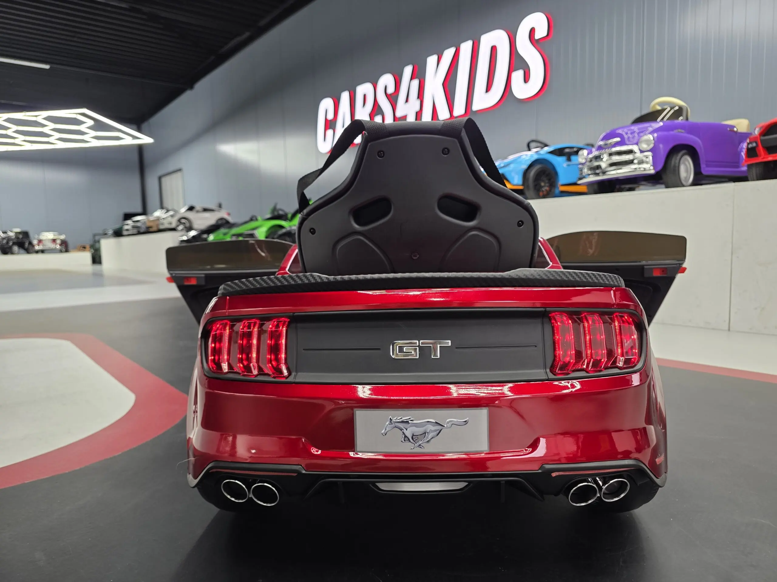 Mașină electrică Ford Mustang 24V, licență oficială – Drift & Telecomandă, roșu metalic premium [16]