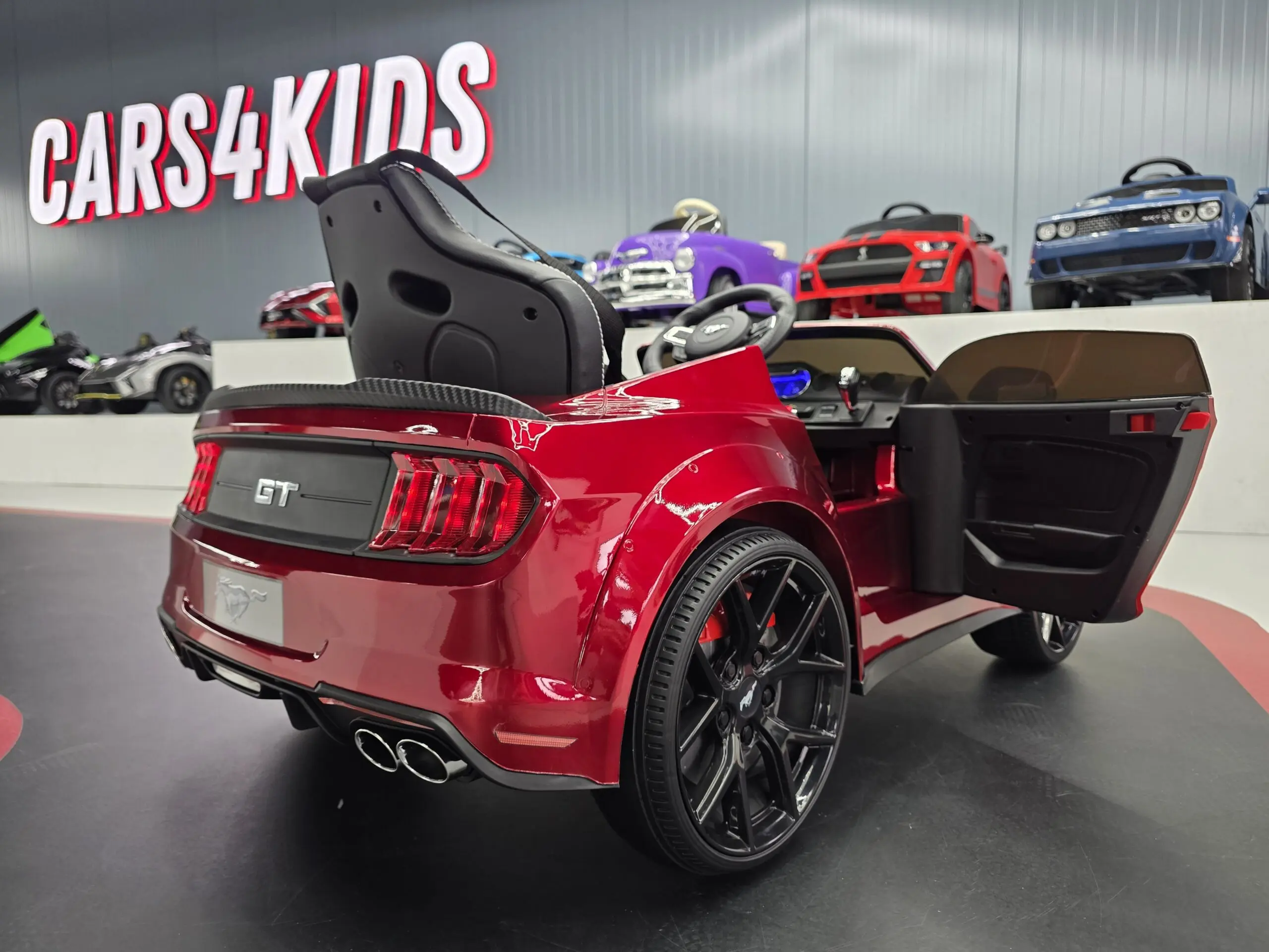Mașină electrică Ford Mustang 24V, licență oficială – Drift & Telecomandă, roșu metalic premium [17]