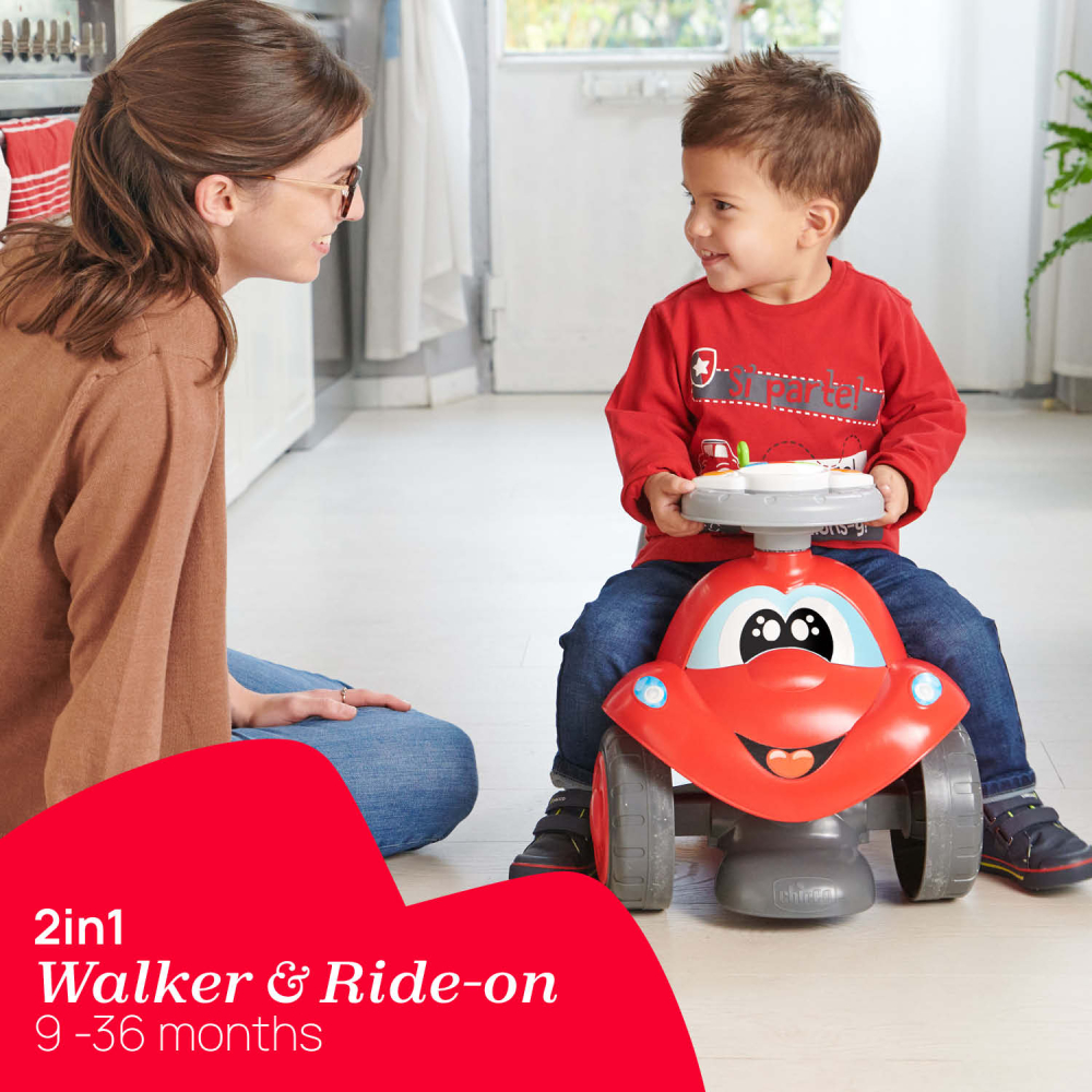 Masinuta copii Chicco Billy Walk and Ride 2 in 1, Rosu, 12-36luni+ [2]