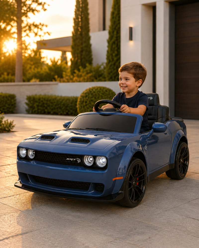 Mașinuță Electrică Copii Dodge Charger SRT 12V, Telecomandă, Bluetooth, Șa Piele, Suspensie, 3-5 ani [3]