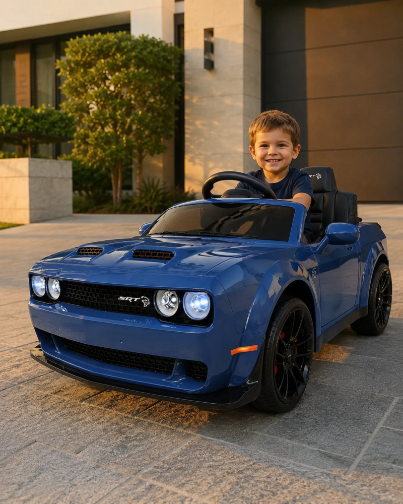 Mașinuță Electrică Copii Dodge Charger SRT 12V, Telecomandă, Bluetooth, Șa Piele, Suspensie, 3-5 ani [2]