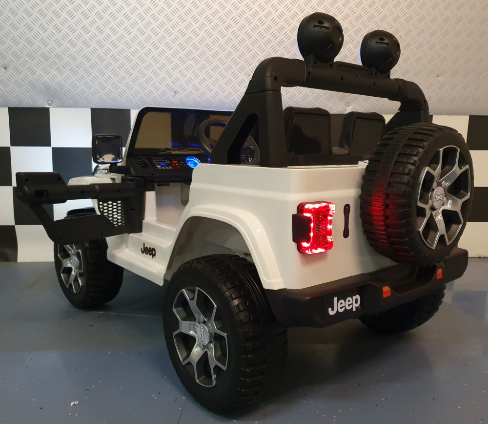 Mașinuță Electrică Copii Jeep Wrangler 12V 4x4, Telecomandă, Bluetooth, 4 Motoare, Uși Funcționale, Șa Piele [9]