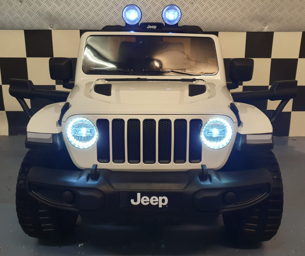 Mașinuță Electrică Copii Jeep Wrangler 12V 4x4, Telecomandă, Bluetooth, 4 Motoare, Uși Funcționale, Șa Piele [5]