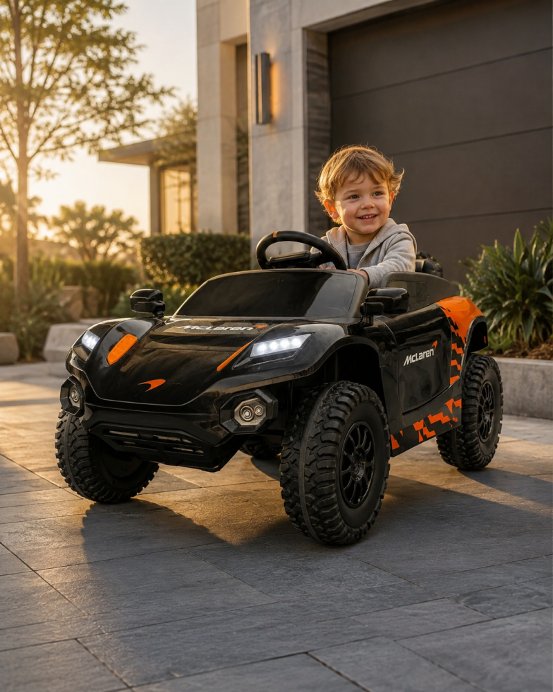 Mașinuță Electrică Copii McLaren Rally 12V, Telecomandă, Bluetooth, USB, Șa Piele, Anvelope EVA, 3-5 ani [2]