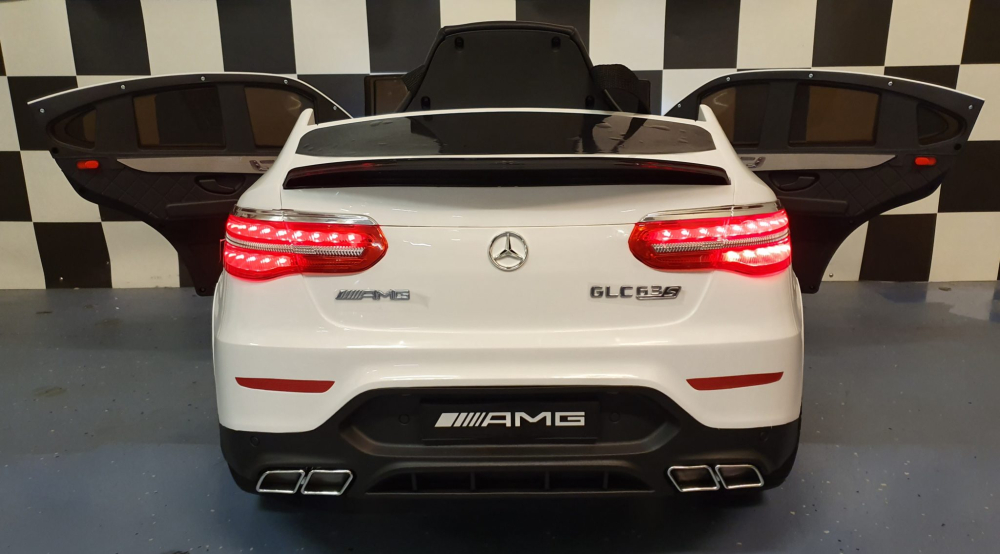 Mașinuță Electrică pentru Copii Mercedes-Benz GLC 63 AMG 12V Alb – 4 Motoare, Suspensii, Bluetooth, Telecomandă 2.4G | 3 Ani+, Max. 30 kg [8]