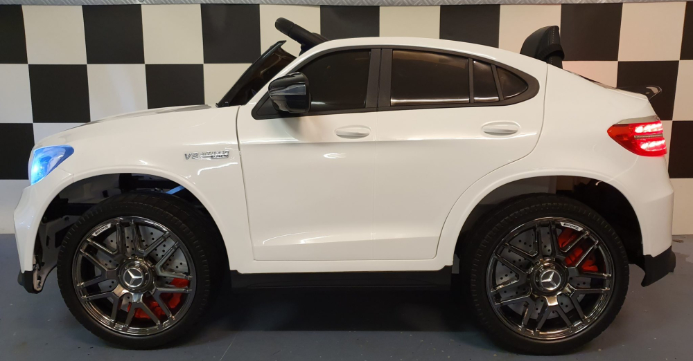 Mașinuță Electrică pentru Copii Mercedes-Benz GLC 63 AMG 12V Alb – 4 Motoare, Suspensii, Bluetooth, Telecomandă 2.4G | 3 Ani+, Max. 30 kg [6]