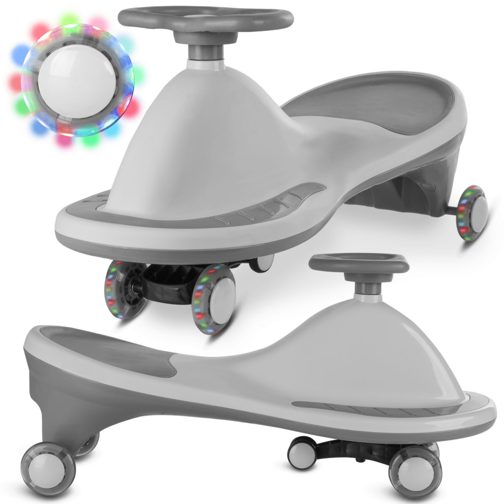 Mașinuță gravitațională Kidwell ROLLO Grey cu roți LED, 3+ ani, până la 100 kg [1]