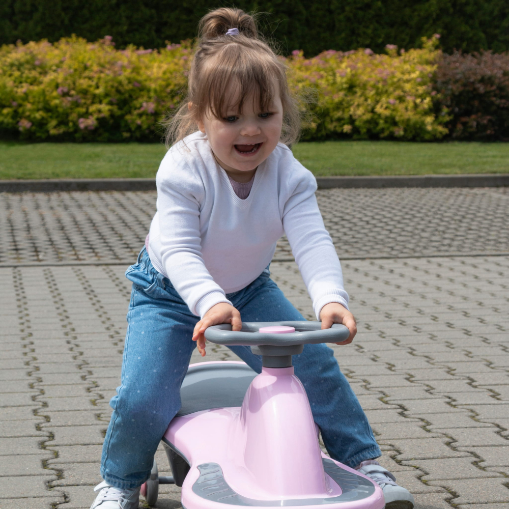Mașinuță gravitațională Kidwell ROLLO Pink cu roți LED, 3+ ani, până la 100 kg [11]