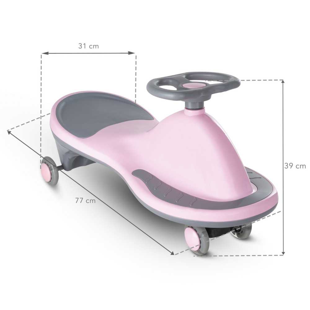 Mașinuță gravitațională Kidwell ROLLO Pink cu roți LED, 3+ ani, până la 100 kg [8]