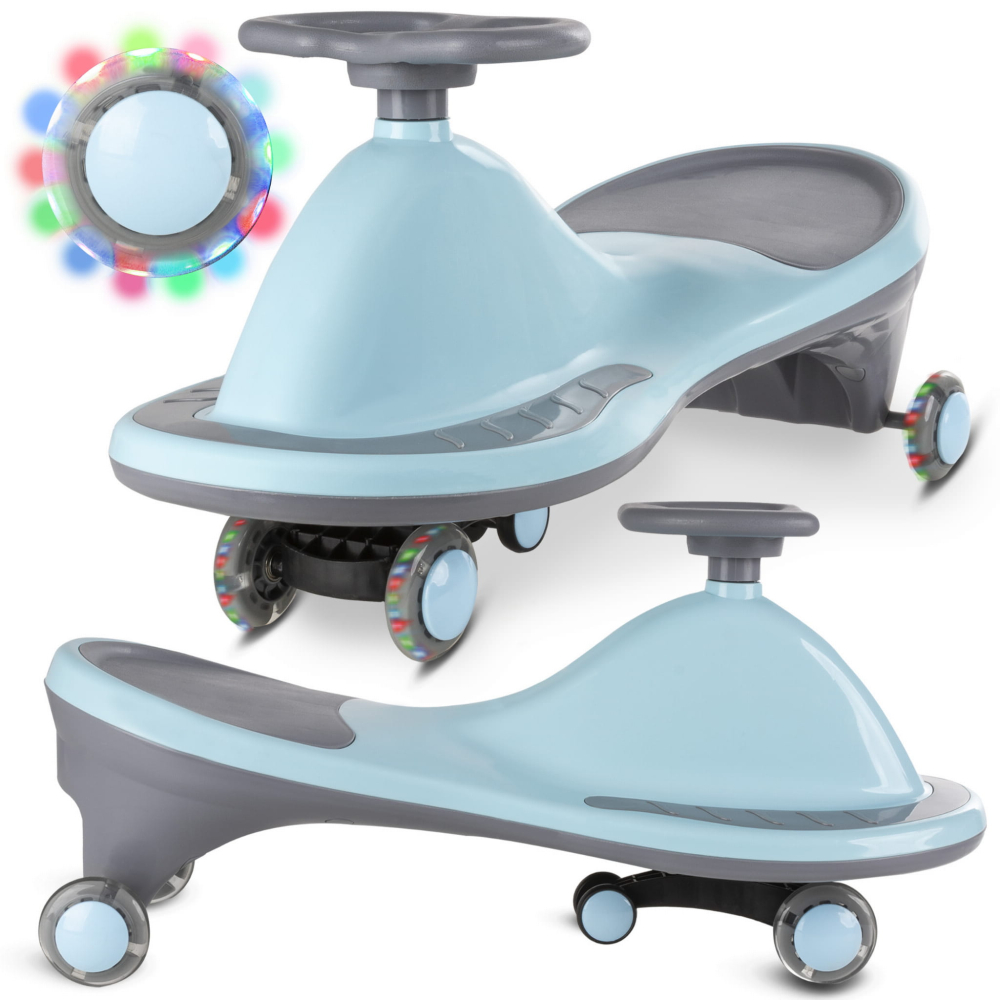 Mașinuță gravitațională Kidwell ROLLO Blue cu roți LED, 3+ ani, până la 100 kg [1]