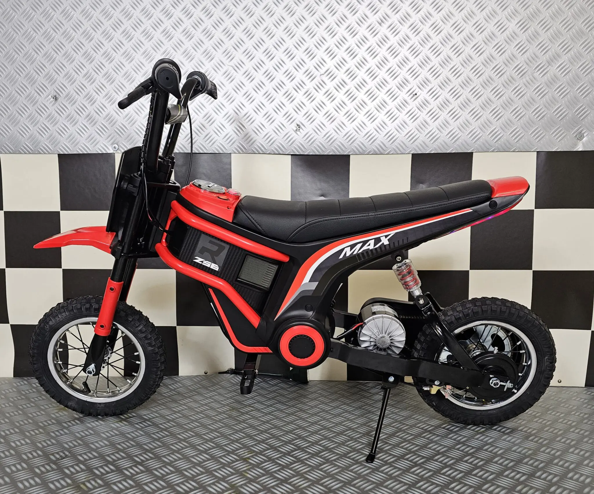 Motocros Electric Copii Cars4Kids 24V 350W, 2 Viteze 8-16km/h, Șa Piele, Roți Cauciuc, Suspensie, CE, 5 ani + [7]