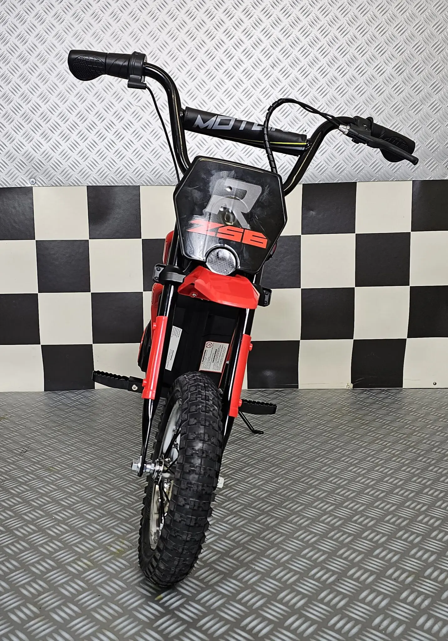 Motocros Electric Copii Cars4Kids 24V 350W, 2 Viteze 8-16km/h, Șa Piele, Roți Cauciuc, Suspensie, CE, 5 ani + [6]