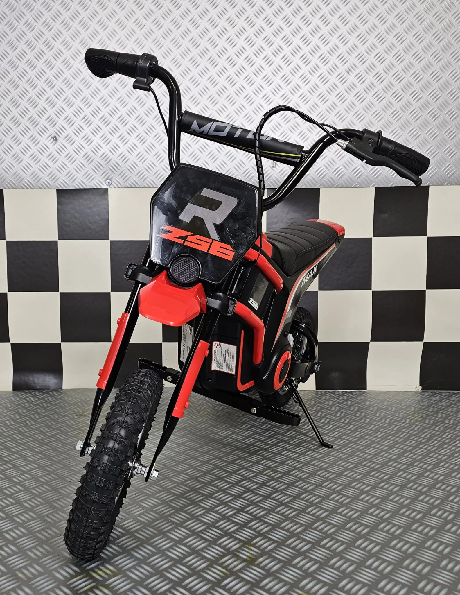 Motocros Electric Copii Cars4Kids 24V 350W, 2 Viteze 8-16km/h, Șa Piele, Roți Cauciuc, Suspensie, CE, 5 ani + [4]