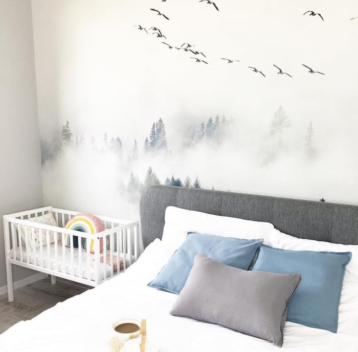 Patut mic, co-sleeping din lemn, Classic Alb cu Saltea Cocos Spuma Cocos 90 x 40 x 7 cm [10]