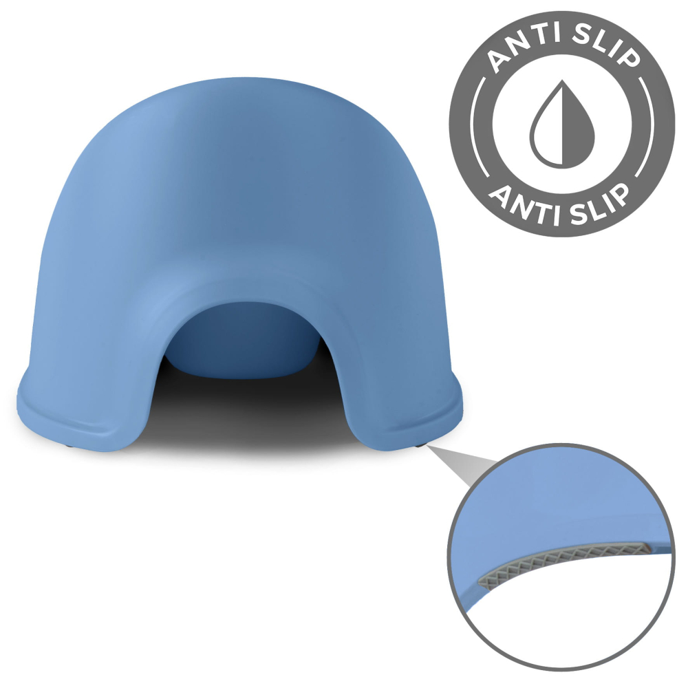 Olita copii, Nilo, recipient detasabil, bază antiderapantă, barieră anti-stropire, Blue [9]