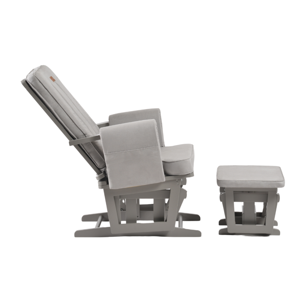 ONINO - Fotoliu reglabill pentru alaptare, cu suport de picioare inclus, CALM.me Classic, Pearl Gray [4]