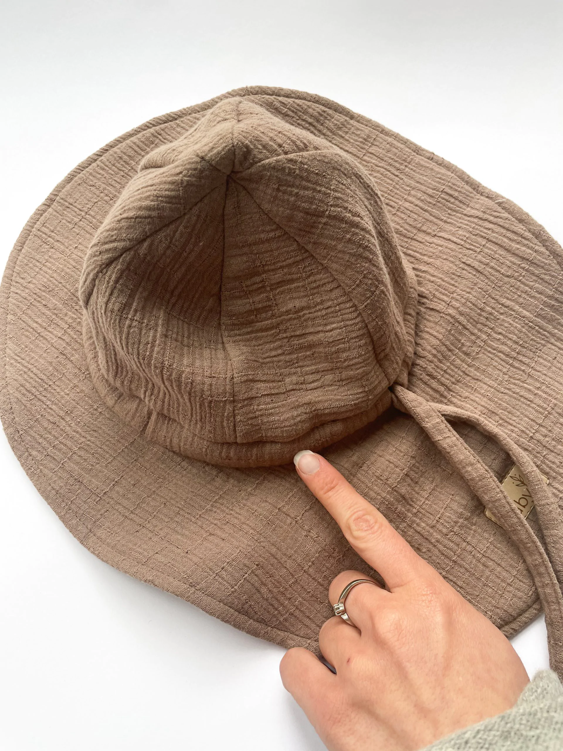 Pălărie de soare, ajustabila, 0-3 ani (45-53 cm), muselina, Vintage [3]