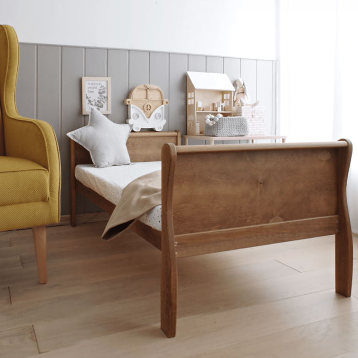Pat din lemn masiv pentru Junior Noble Vintage 160 × 80 cm [5]