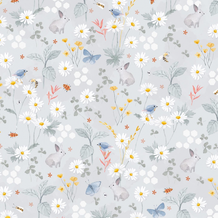 Paturica pentru copii Nature Bambus by Amy cu doua fete, 100x70cm + Cadou Rucsacel Lunca Gri [3]