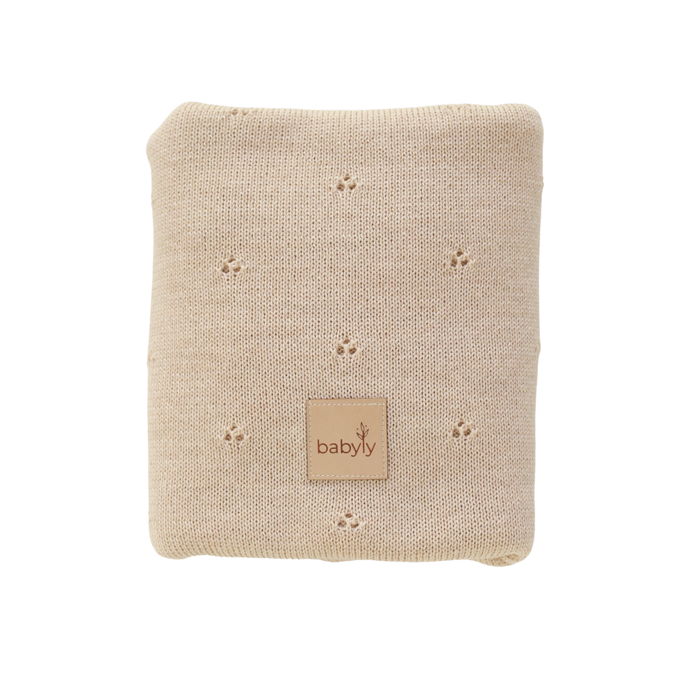 Păturică premium antialergică din lână merino certificata – 75x100 cm, bej [4]