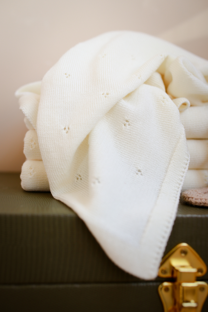 Păturică premium antialergică din lână merino certificata – 75x100 cm, ivory [5]
