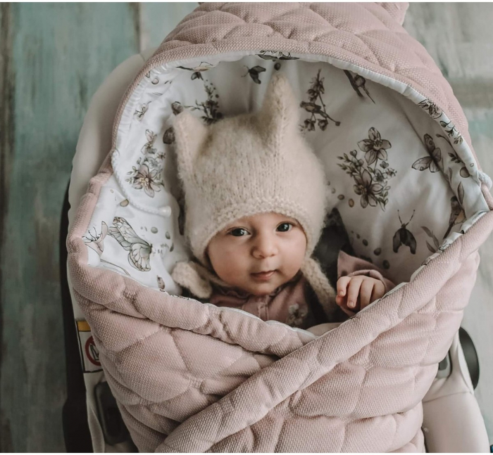 Paturica universala pentru scoica auto Bumbac / Catifea – Boho Bej [6]