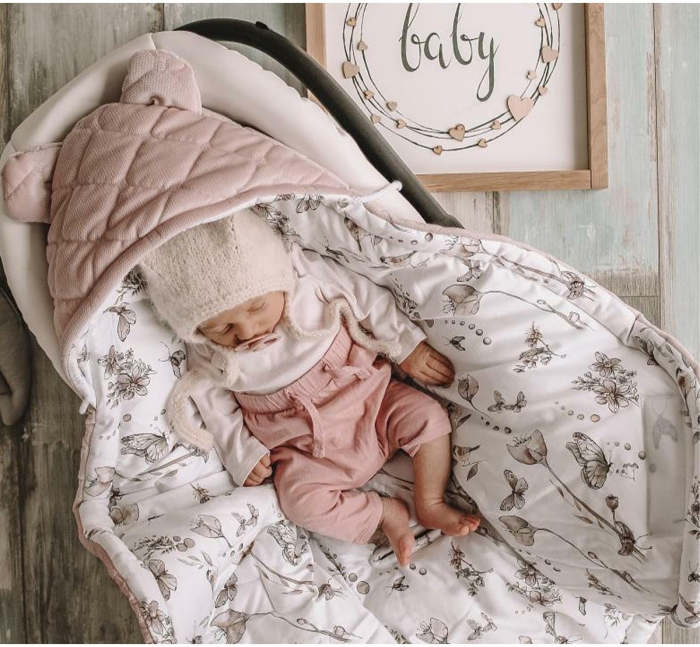 Paturica universala pentru scoica auto Bumbac / Catifea – Natura Sepia Rose [2]