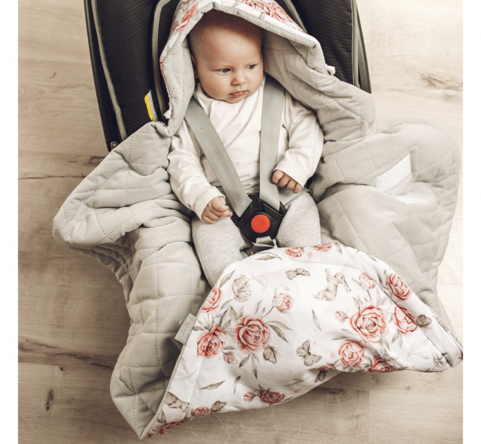 Paturica universala pentru scoica auto Bumbac / Catifea – Baloane - Căldură, Confort și Siguranță în Fiecare Călătorie [10]