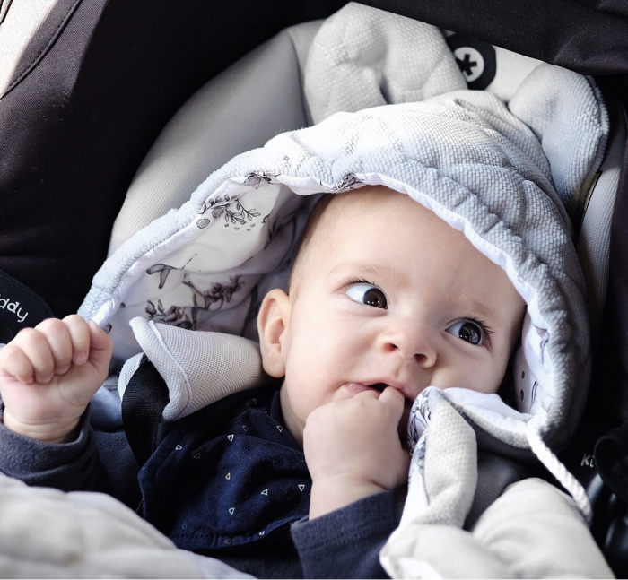 Paturica universala pentru scoica auto Bumbac / Catifea – Happy Bear Cappucino [4]