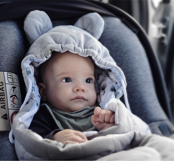 Paturica universala pentru scoica auto Bumbac / Catifea – Happy Bear Cappucino [3]