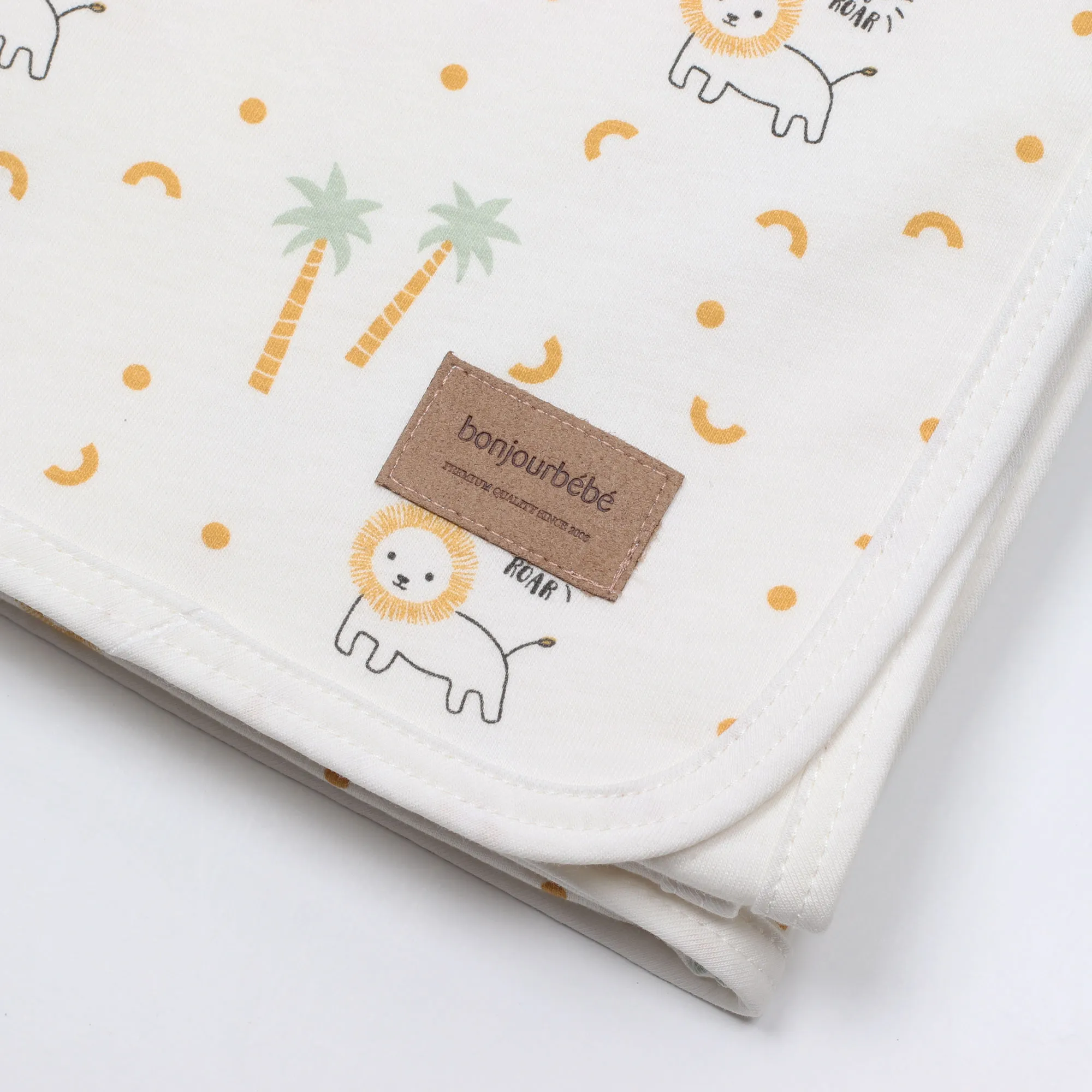 Paturica usoara pentru copii, multifunctionala, bumbac jersey, 65x80 Nairobi Mustard [3]
