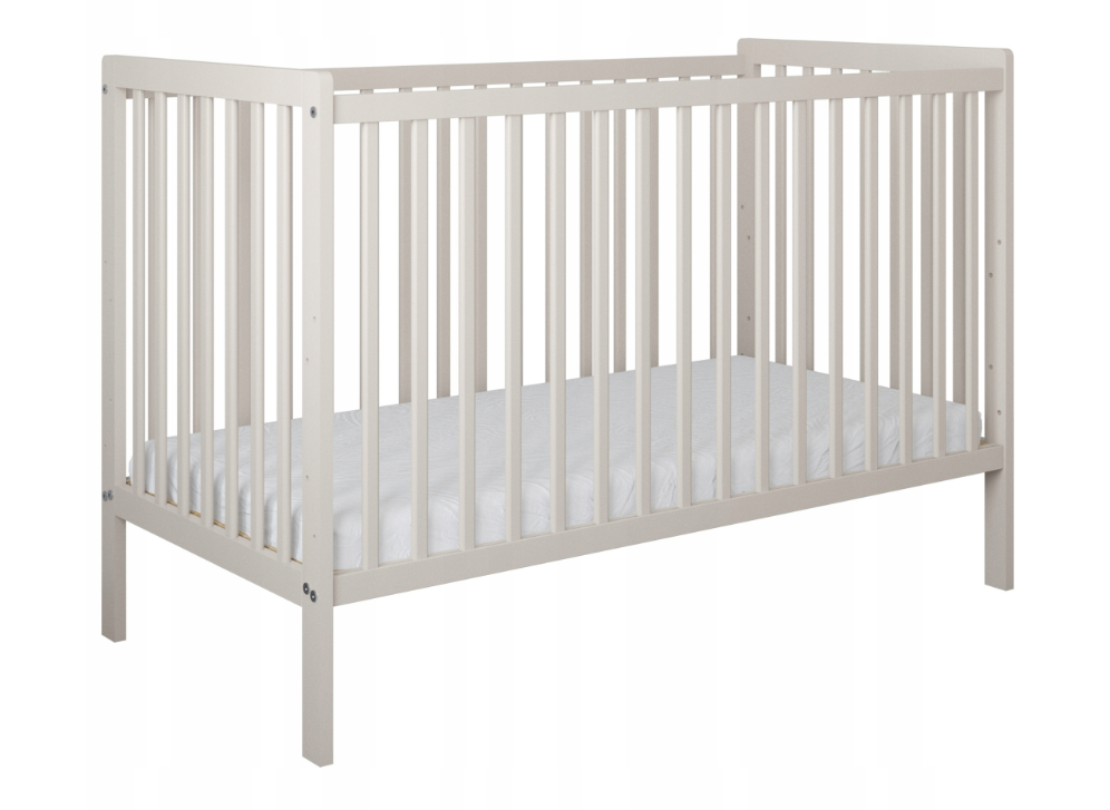 Pătuț 2 în 1 LUMI casmir 120x60 cm din Lemn, 3 niveluri somieră, Trepte detașabile + Barieră transformare [2]