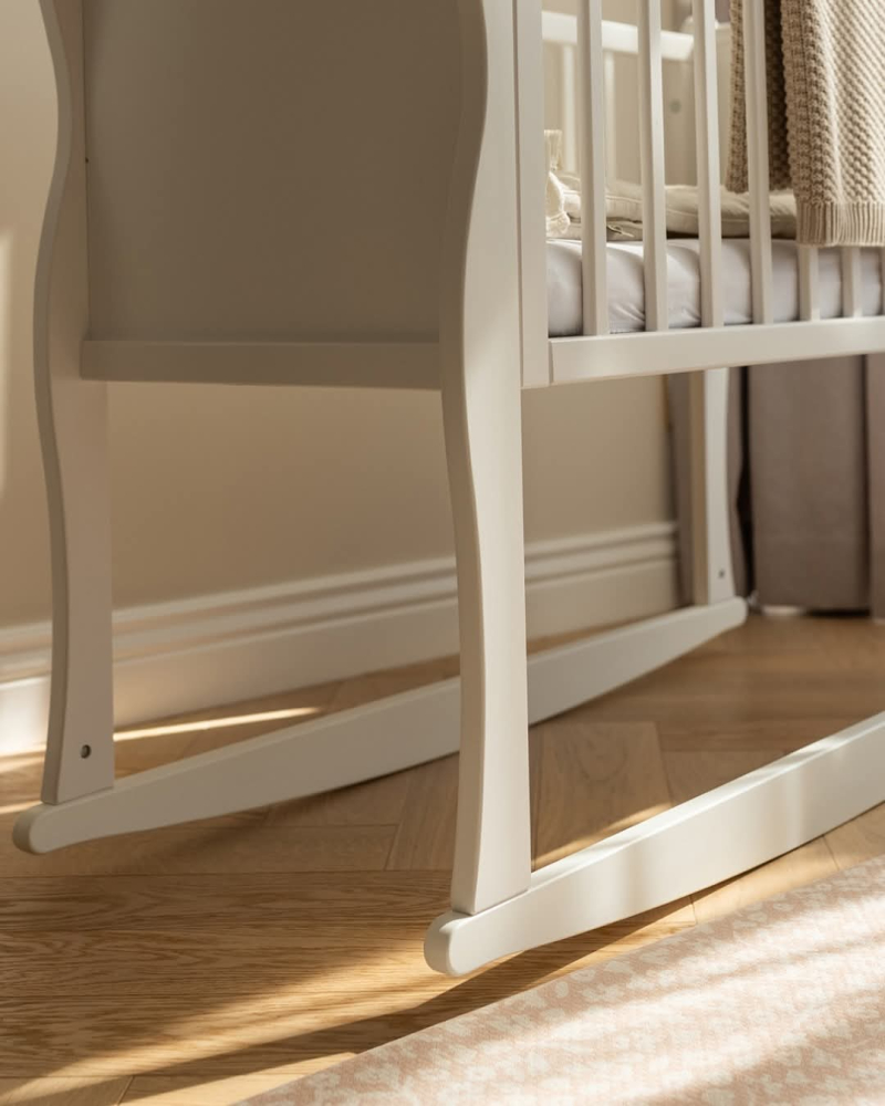 Patut balansoar, co-sleeping din lemn, Noble Alb 90 x 40 cm [14]