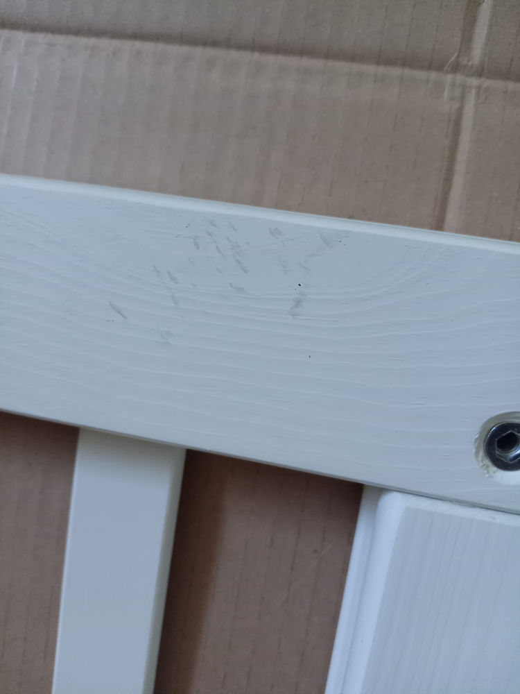 Patut bebe din lemn masiv, laterala culisabila si inaltime reglabila a saltelei, Olek Alb, 120x60 cm [7]