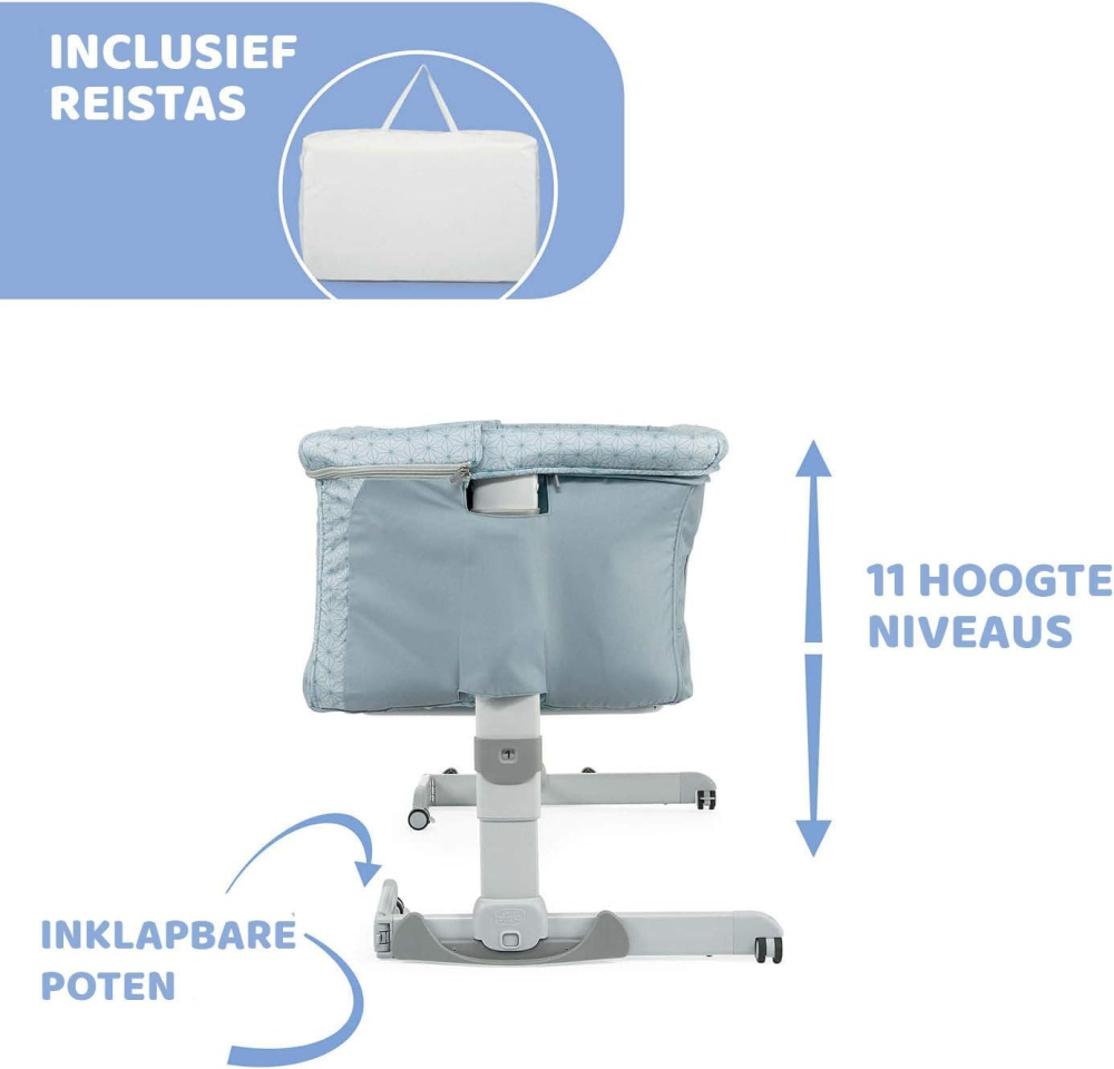 Patut Chicco CO-Sleeping Next2Me Dream, Sage (Turcoaz), 0luni+ [9]